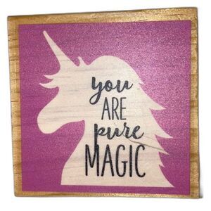 CRAFT SMART “You Are Pure Magic” Wood Mounted Rubber Stamp 2.5" x 2.5"